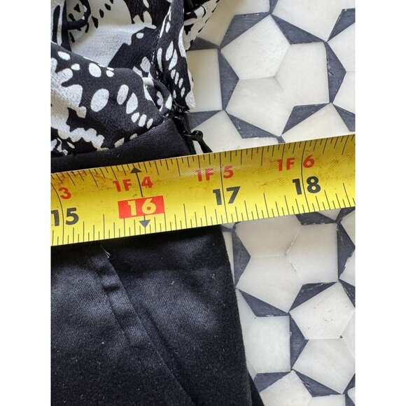 INC International Concepts Black & White Silk Romper Size 6 With Button Details - Picture 16 of 16